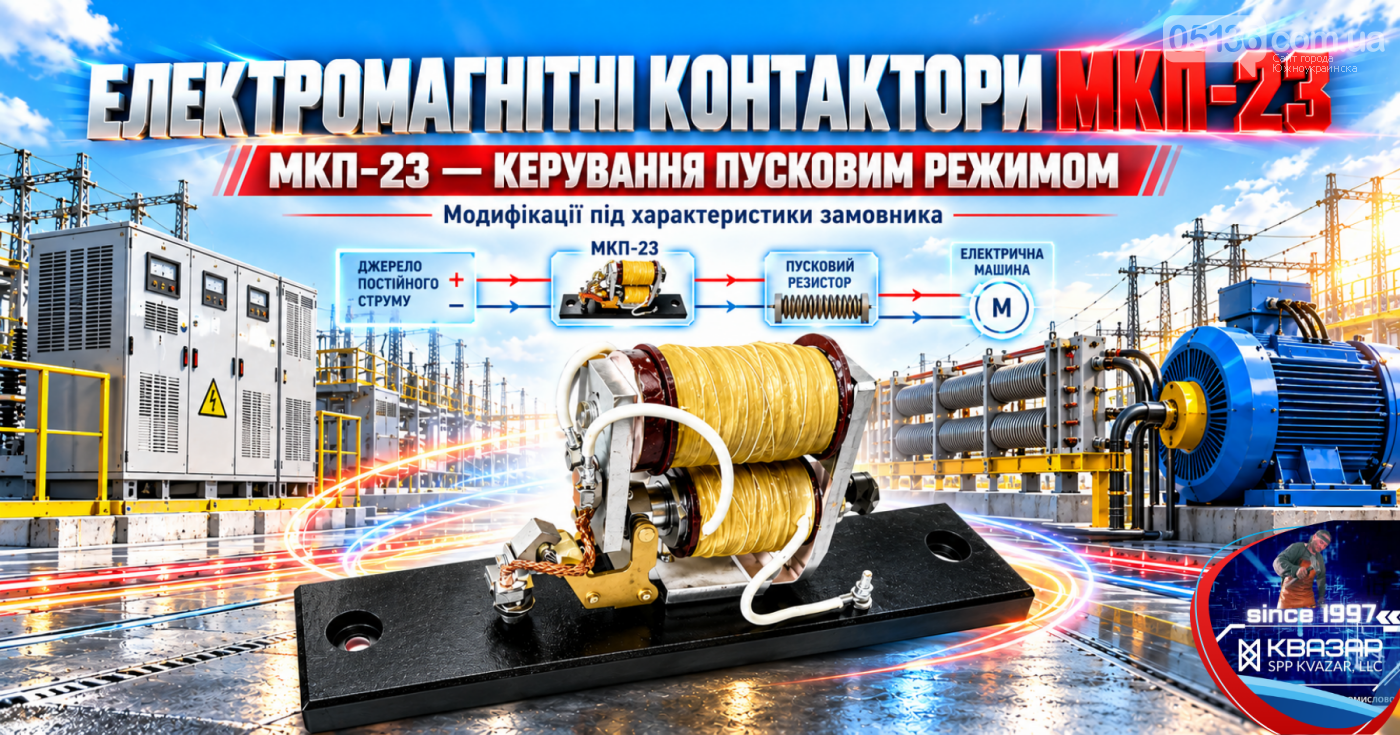 СВП КВАЗАР, Промисловий електромагнітний контактор МКП-23 Промисловий електромагнітний контактор МКП-23
